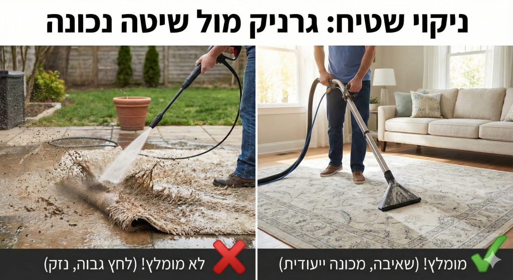 ניקוי שטיח עם גרניק