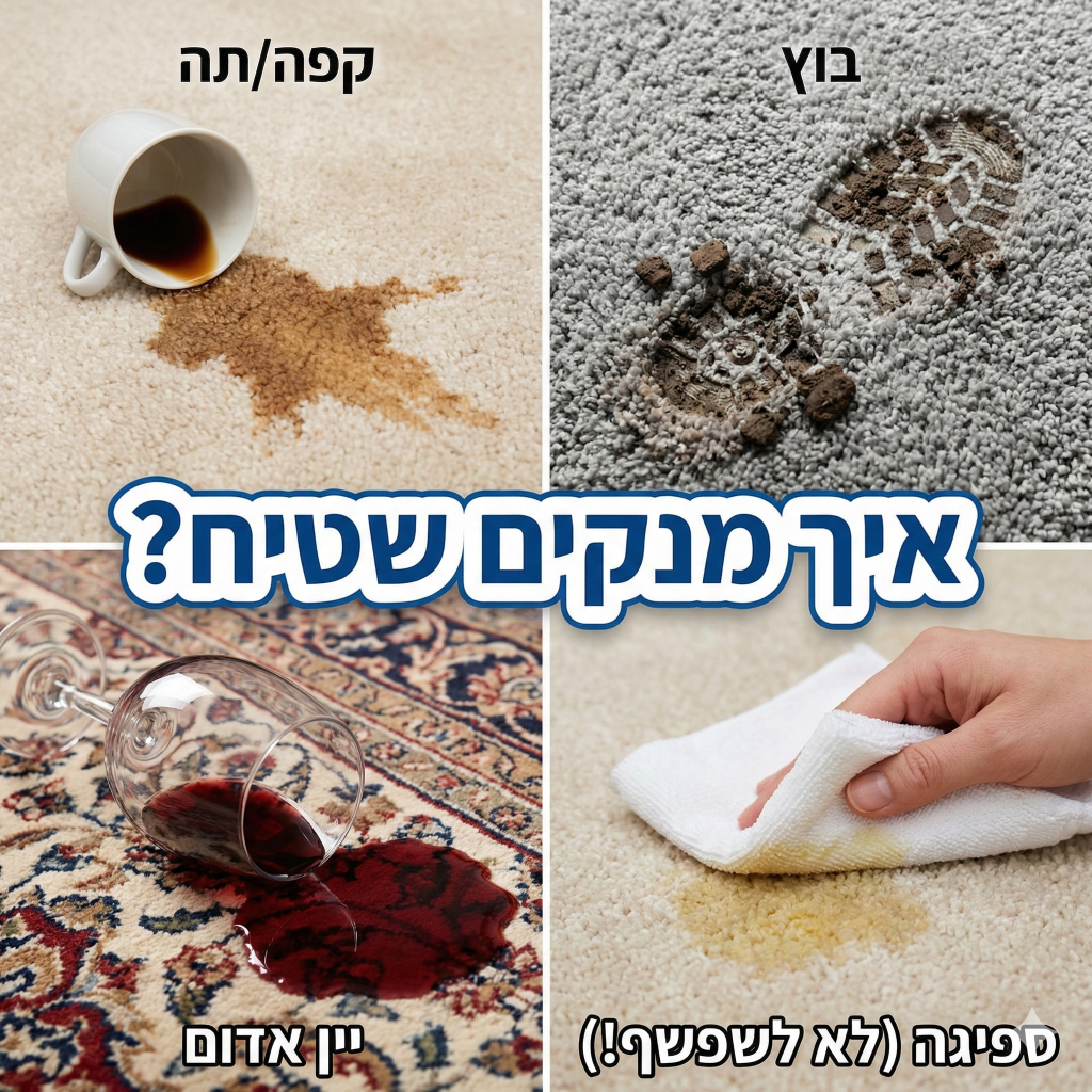 הסרת כתמים משטיח